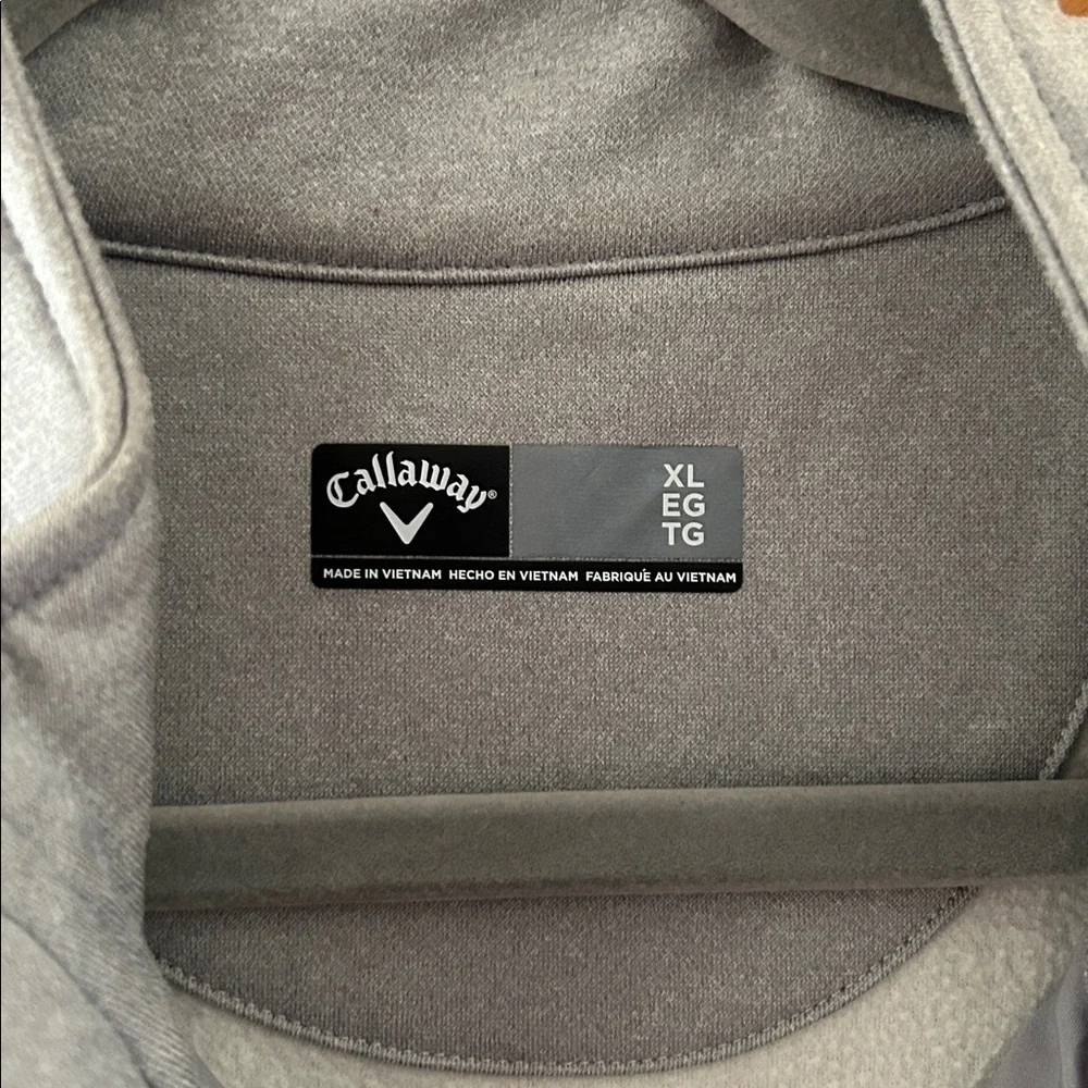 Mens Callaway Ultra Sonic Waffle Zip Gray lightweight golf Jacket